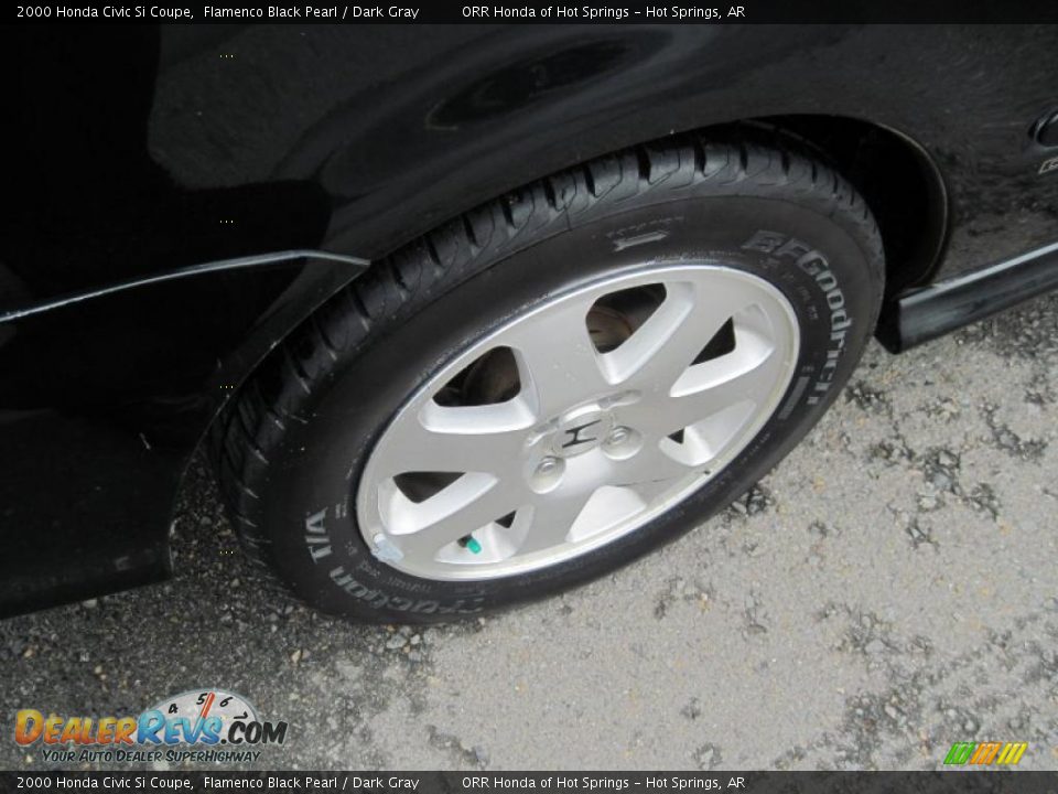 2000 Honda Civic Si Coupe Flamenco Black Pearl / Dark Gray Photo #11