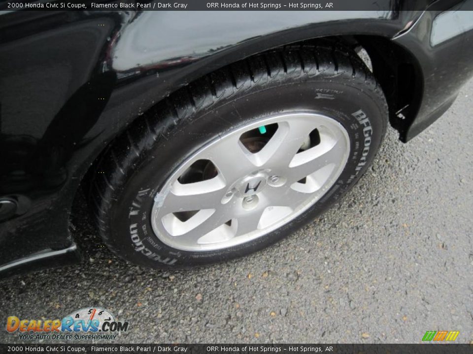 2000 Honda Civic Si Coupe Flamenco Black Pearl / Dark Gray Photo #12