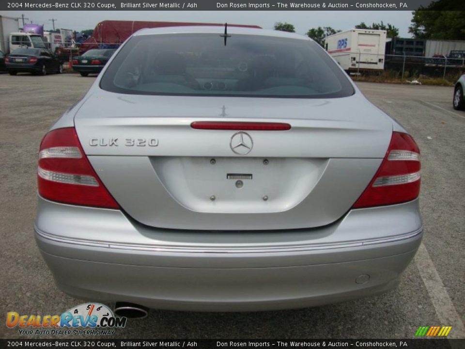 2004 Mercedes-Benz CLK 320 Coupe Brilliant Silver Metallic / Ash Photo #9