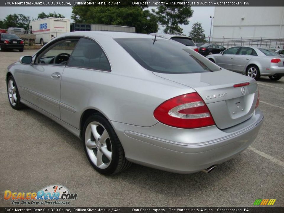 2004 Mercedes-Benz CLK 320 Coupe Brilliant Silver Metallic / Ash Photo #10