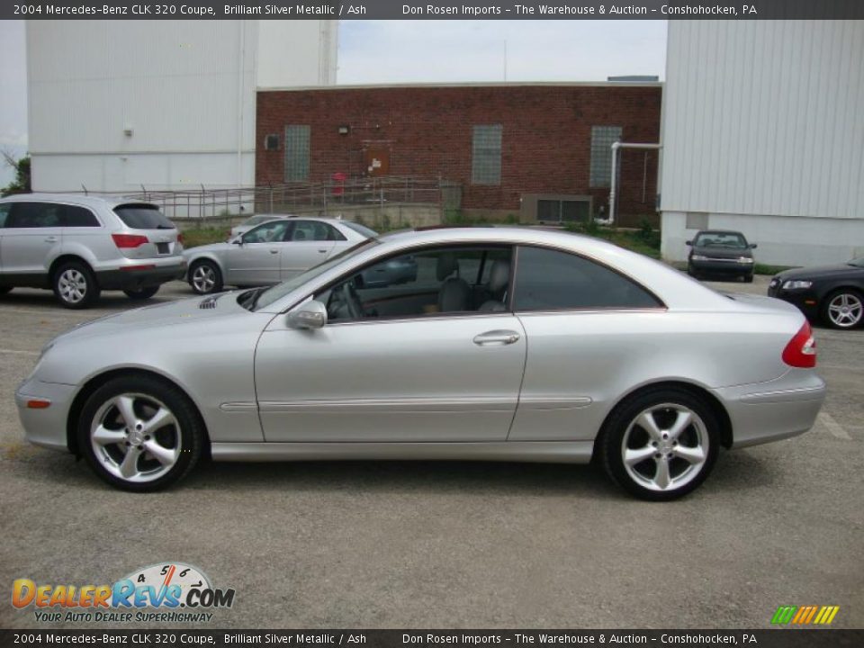 2004 Mercedes-Benz CLK 320 Coupe Brilliant Silver Metallic / Ash Photo #11