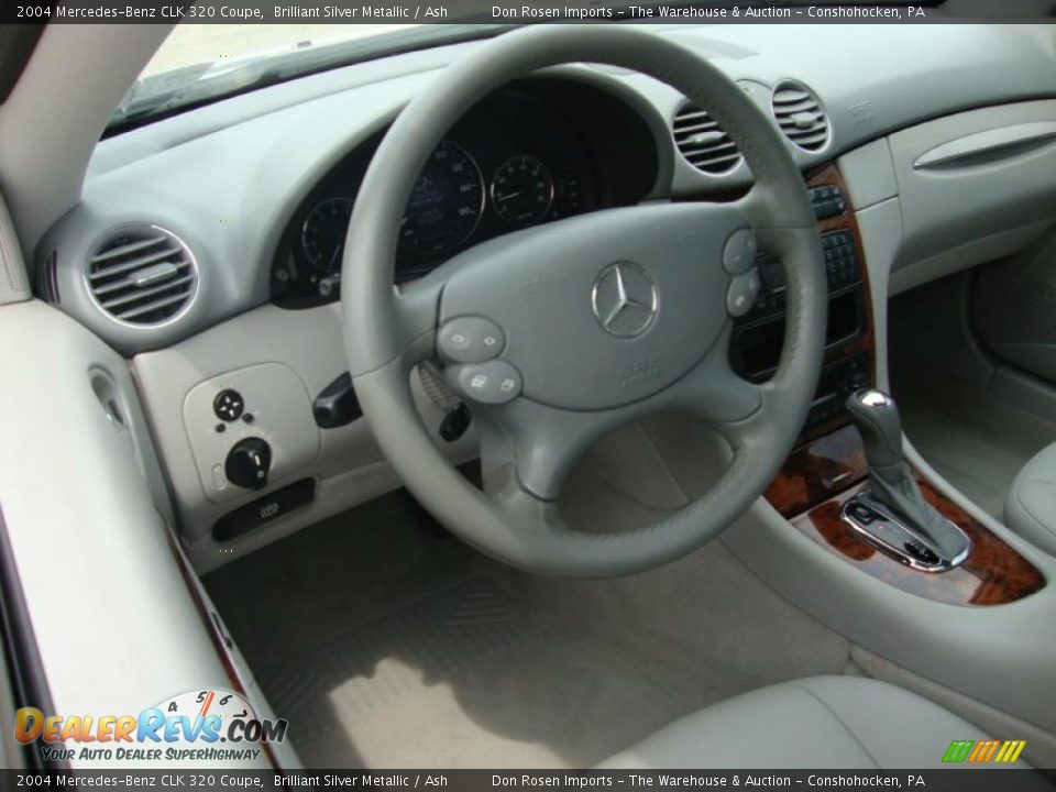 2004 Mercedes-Benz CLK 320 Coupe Brilliant Silver Metallic / Ash Photo #12