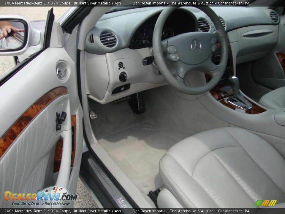 2004 Mercedes-Benz CLK 320 Coupe Brilliant Silver Metallic / Ash Photo #13