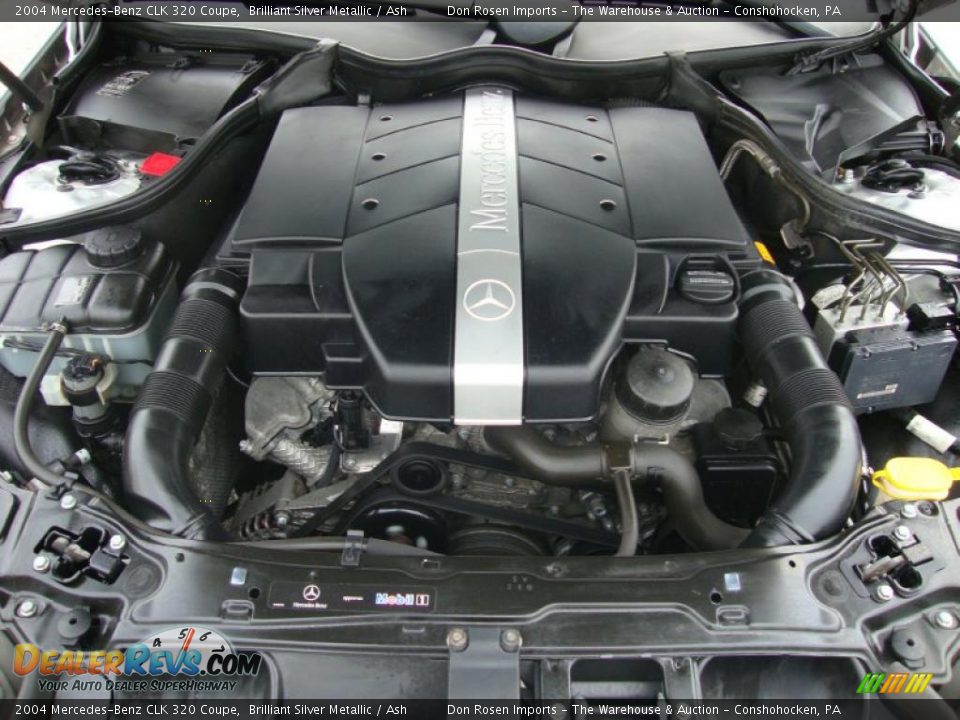 2004 Mercedes-Benz CLK 320 Coupe Brilliant Silver Metallic / Ash Photo #29