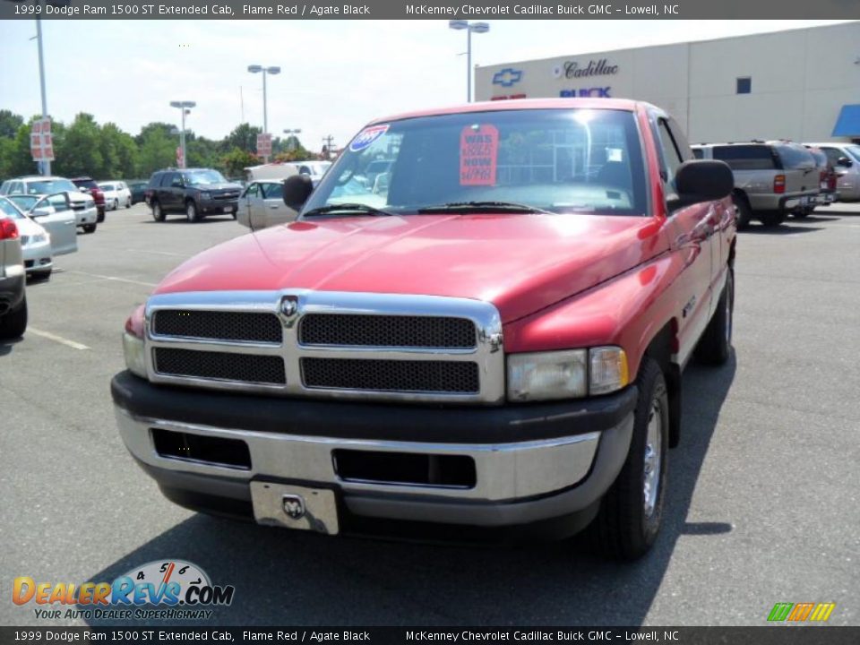 1999 Dodge Ram 1500 ST Extended Cab Flame Red / Agate Black Photo #7