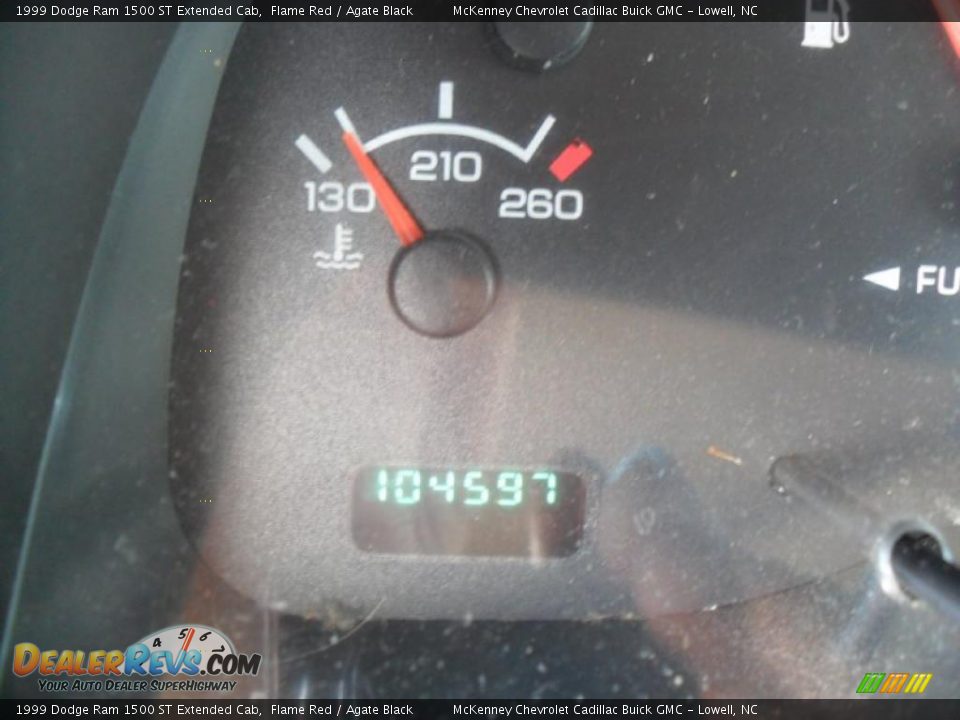 1999 Dodge Ram 1500 ST Extended Cab Flame Red / Agate Black Photo #12