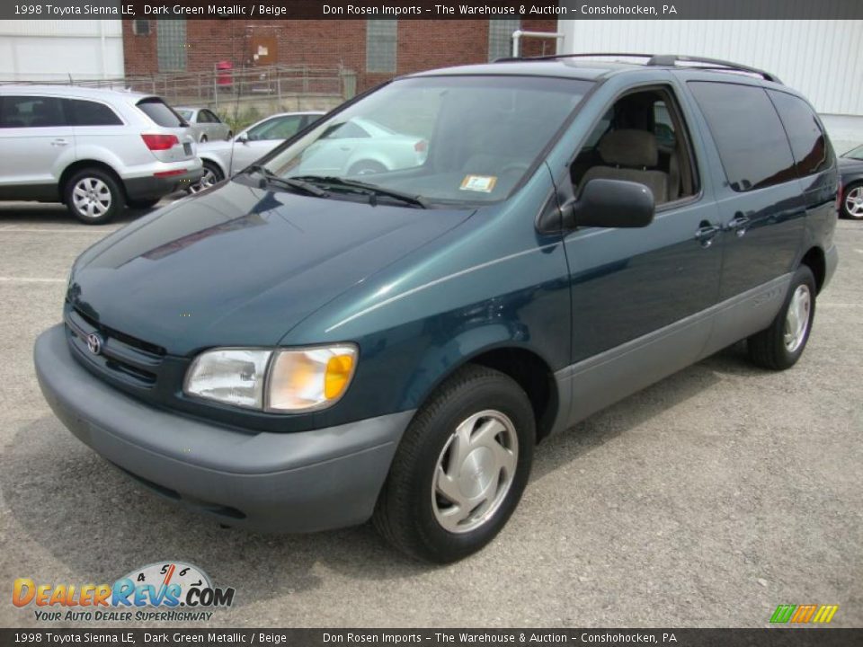 1998 Toyota Sienna LE Dark Green Metallic / Beige Photo #2