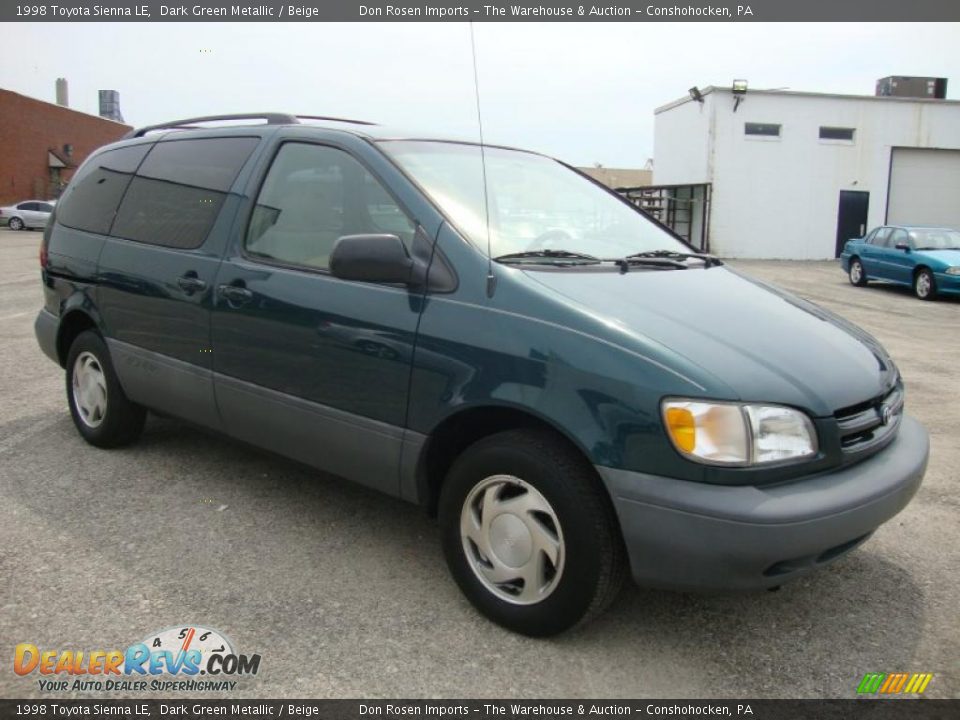 1998 Toyota Sienna LE Dark Green Metallic / Beige Photo #6