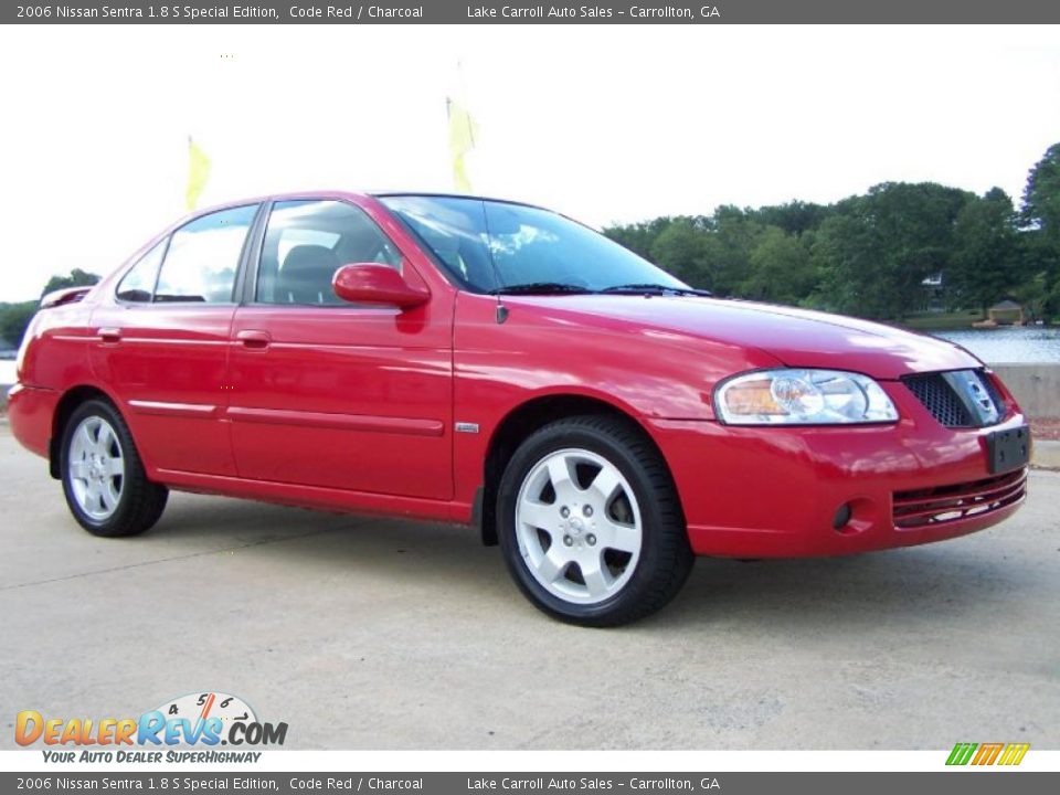 2006 Nissan Sentra 1.8 S Special Edition Code Red / Charcoal Photo #1