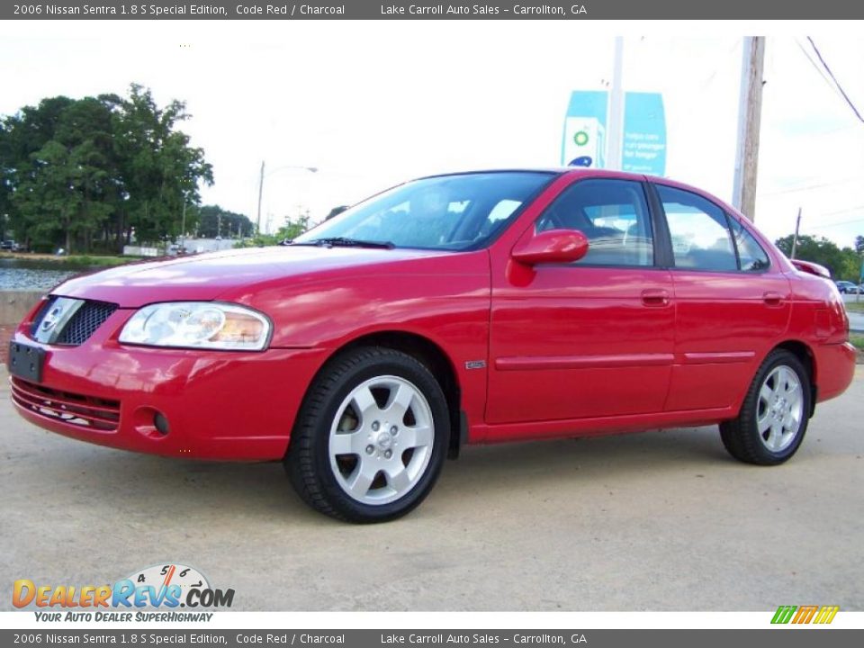 2006 Nissan Sentra 1.8 S Special Edition Code Red / Charcoal Photo #2