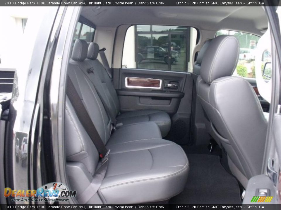 2010 Dodge Ram 1500 Laramie Crew Cab 4x4 Brilliant Black Crystal Pearl / Dark Slate Gray Photo #15