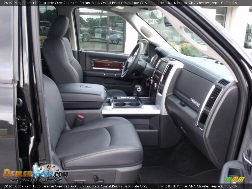 2010 Dodge Ram 1500 Laramie Crew Cab 4x4 Brilliant Black Crystal Pearl / Dark Slate Gray Photo #16