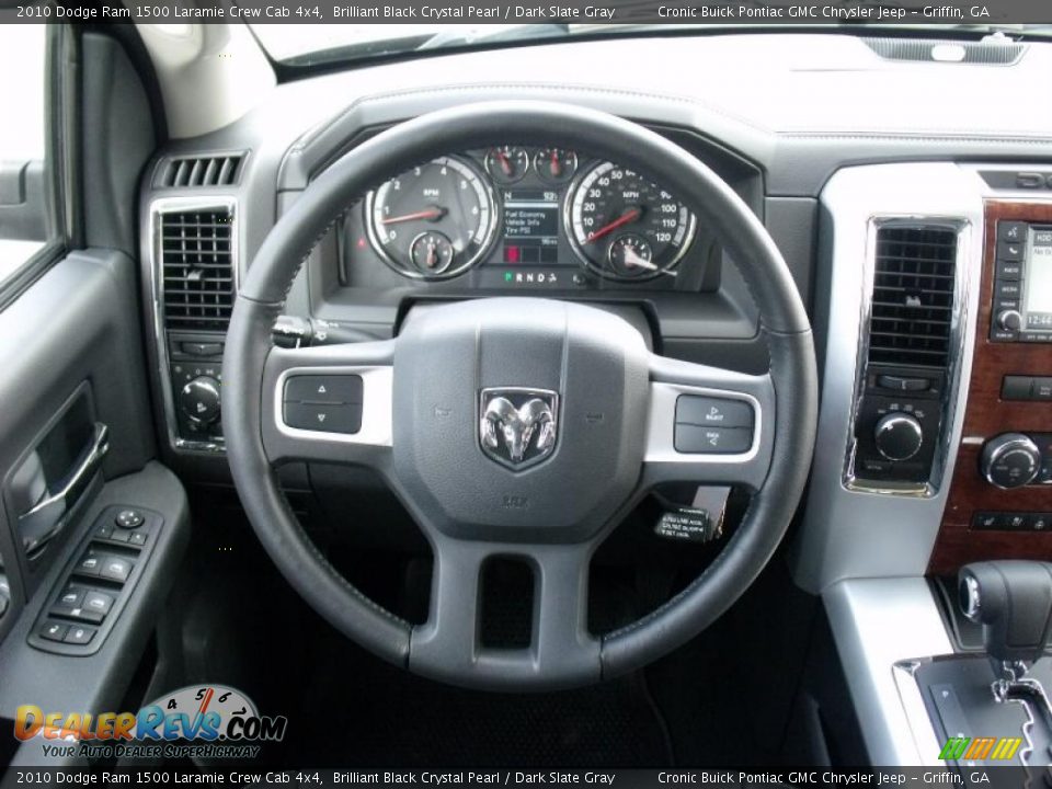 2010 Dodge Ram 1500 Laramie Crew Cab 4x4 Brilliant Black Crystal Pearl / Dark Slate Gray Photo #18