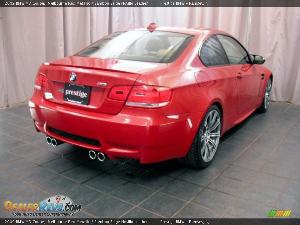 2009 BMW M3 Coupe Melbourne Red Metallic / Bamboo Beige Novillo Leather Photo #2