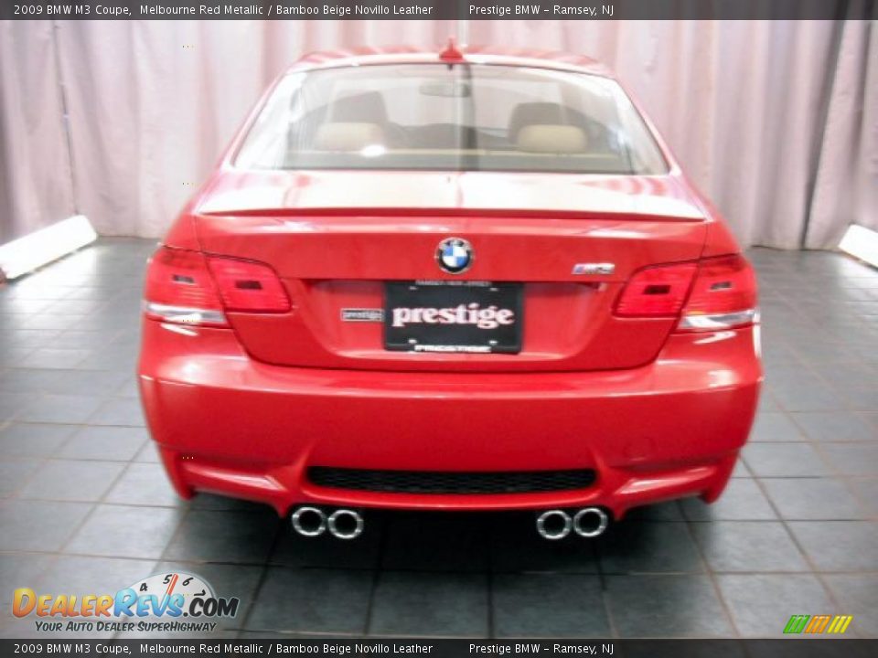 2009 BMW M3 Coupe Melbourne Red Metallic / Bamboo Beige Novillo Leather Photo #3