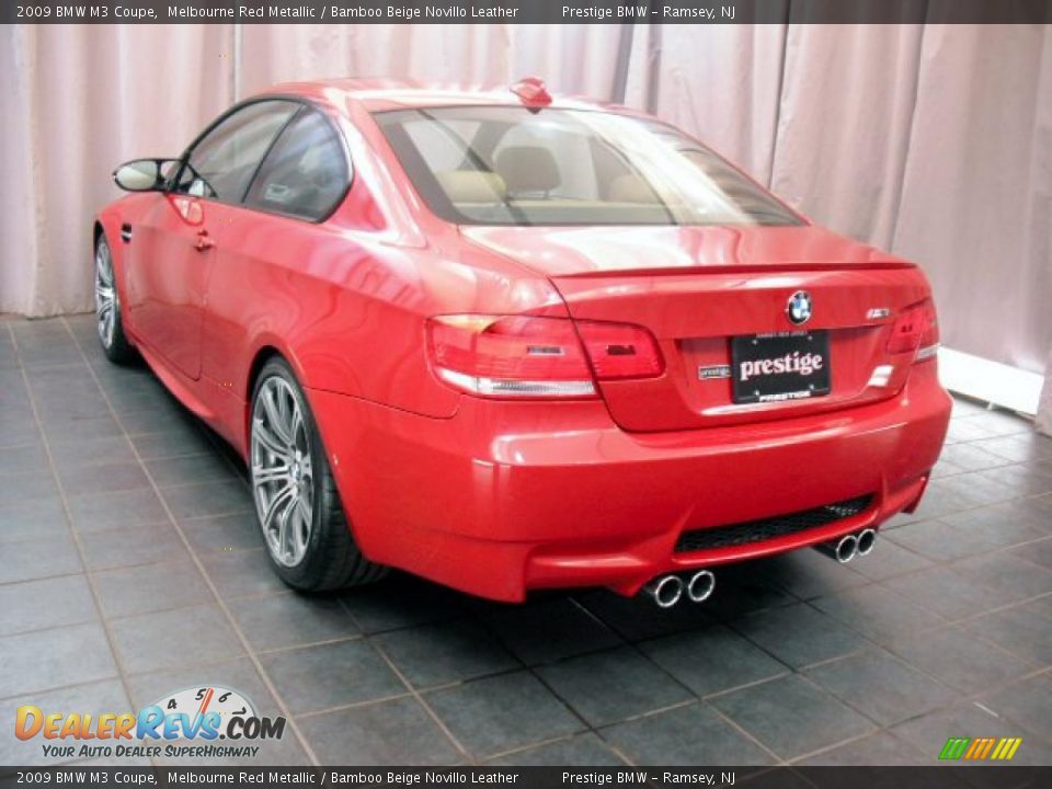 2009 BMW M3 Coupe Melbourne Red Metallic / Bamboo Beige Novillo Leather Photo #4