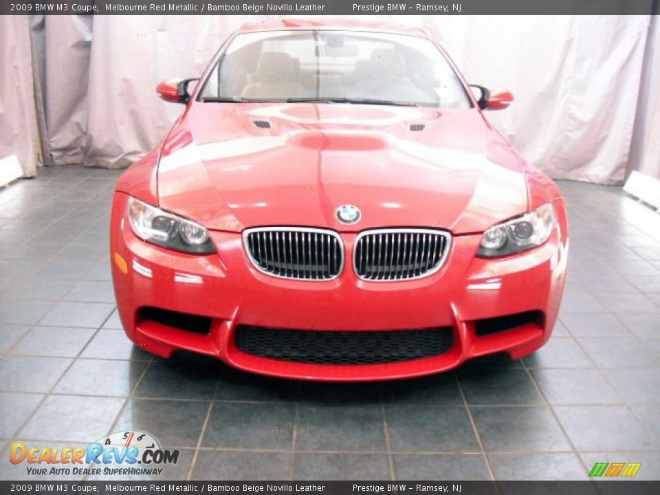 2009 BMW M3 Coupe Melbourne Red Metallic / Bamboo Beige Novillo Leather Photo #11