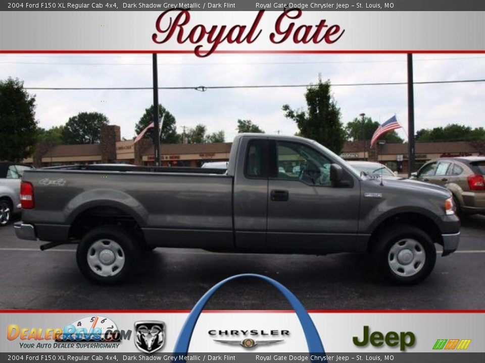 2004 Ford F150 XL Regular Cab 4x4 Dark Shadow Grey Metallic / Dark Flint Photo #1