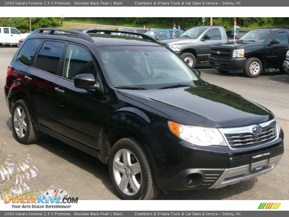 2009 Subaru Forester 2.5 X Premium Obsidian Black Pearl / Black Photo #12