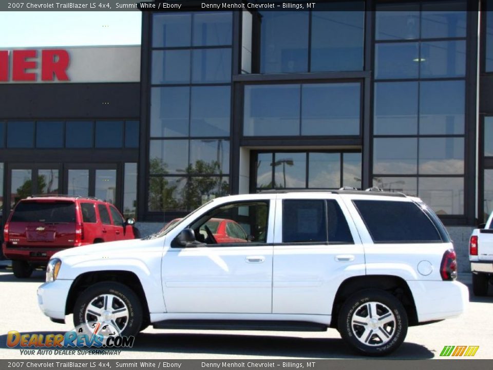 2007 Chevrolet TrailBlazer LS 4x4 Summit White / Ebony Photo #1