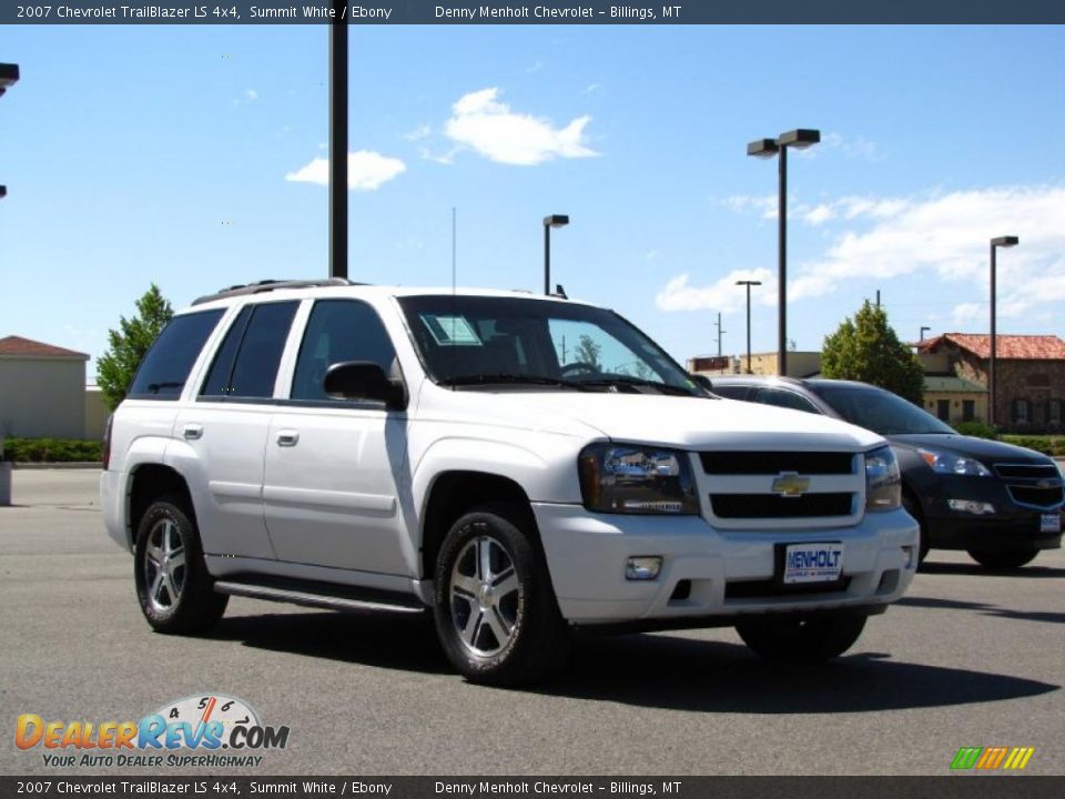 2007 Chevrolet TrailBlazer LS 4x4 Summit White / Ebony Photo #2