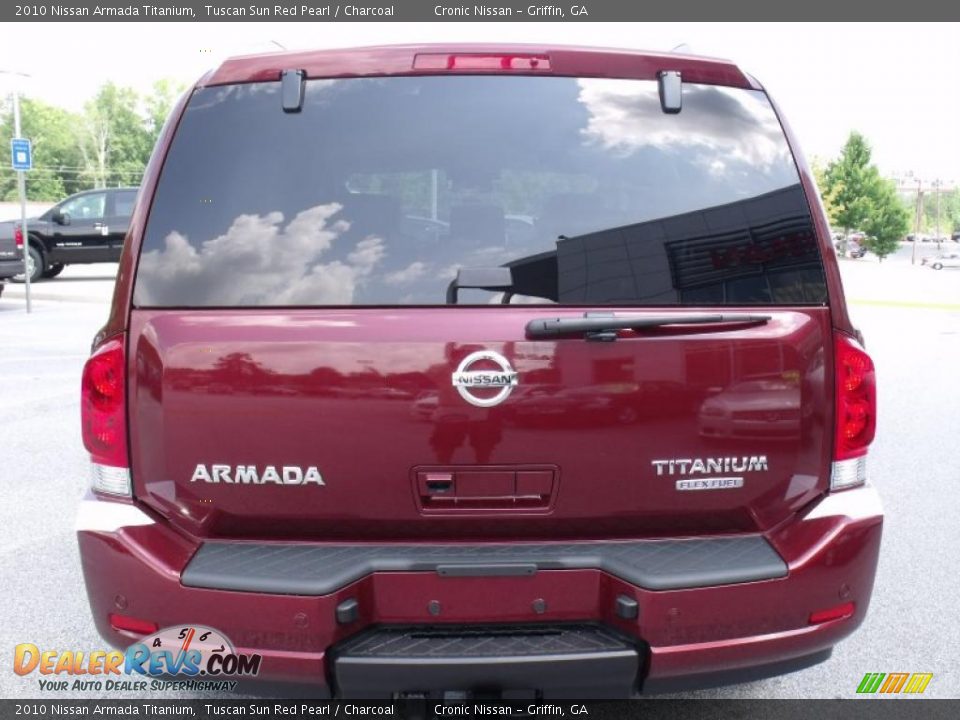 2010 Nissan Armada Titanium Tuscan Sun Red Pearl / Charcoal Photo #4