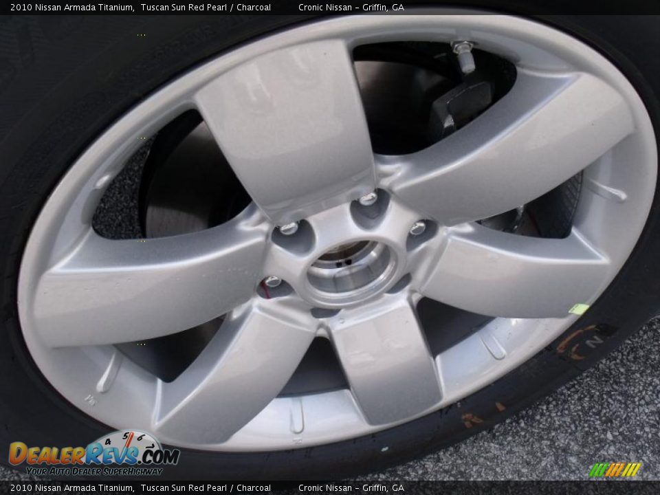 2010 Nissan Armada Titanium Tuscan Sun Red Pearl / Charcoal Photo #9