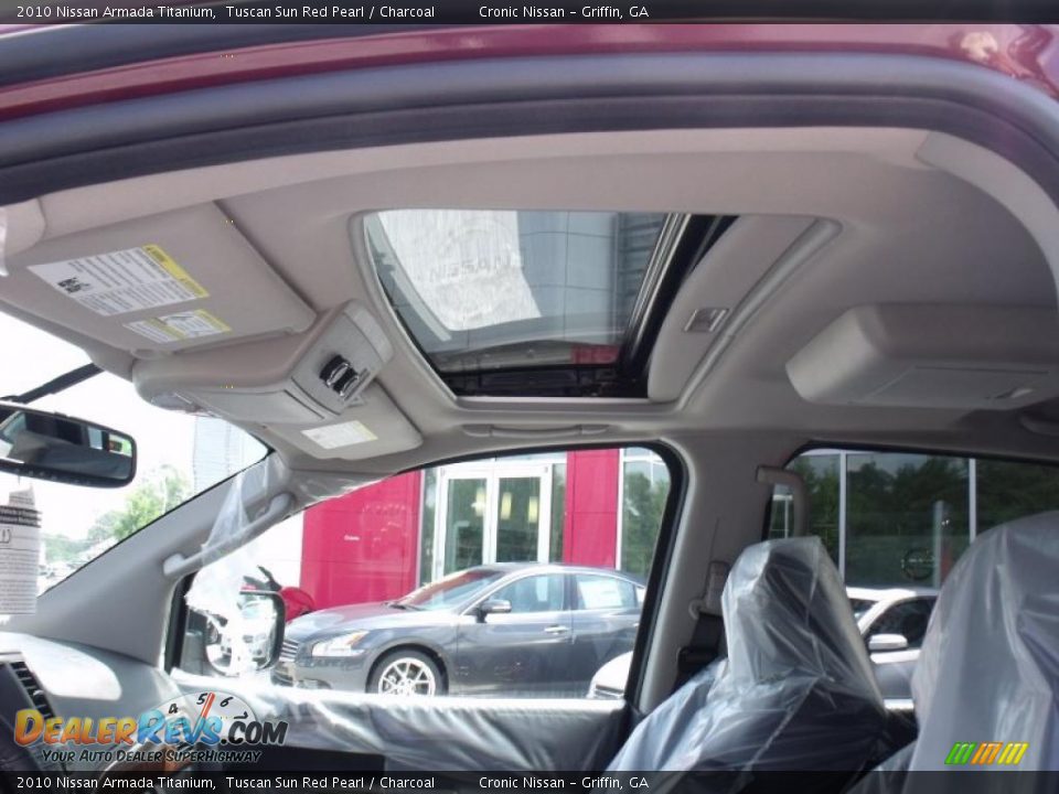 2010 Nissan Armada Titanium Tuscan Sun Red Pearl / Charcoal Photo #14