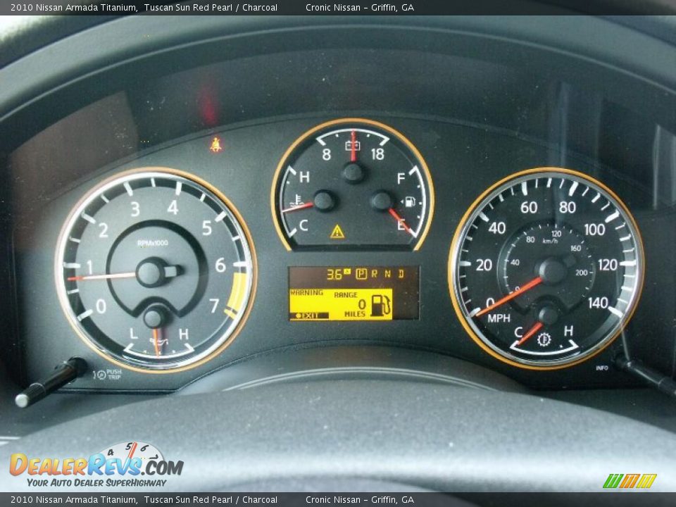 2010 Nissan Armada Titanium Tuscan Sun Red Pearl / Charcoal Photo #15