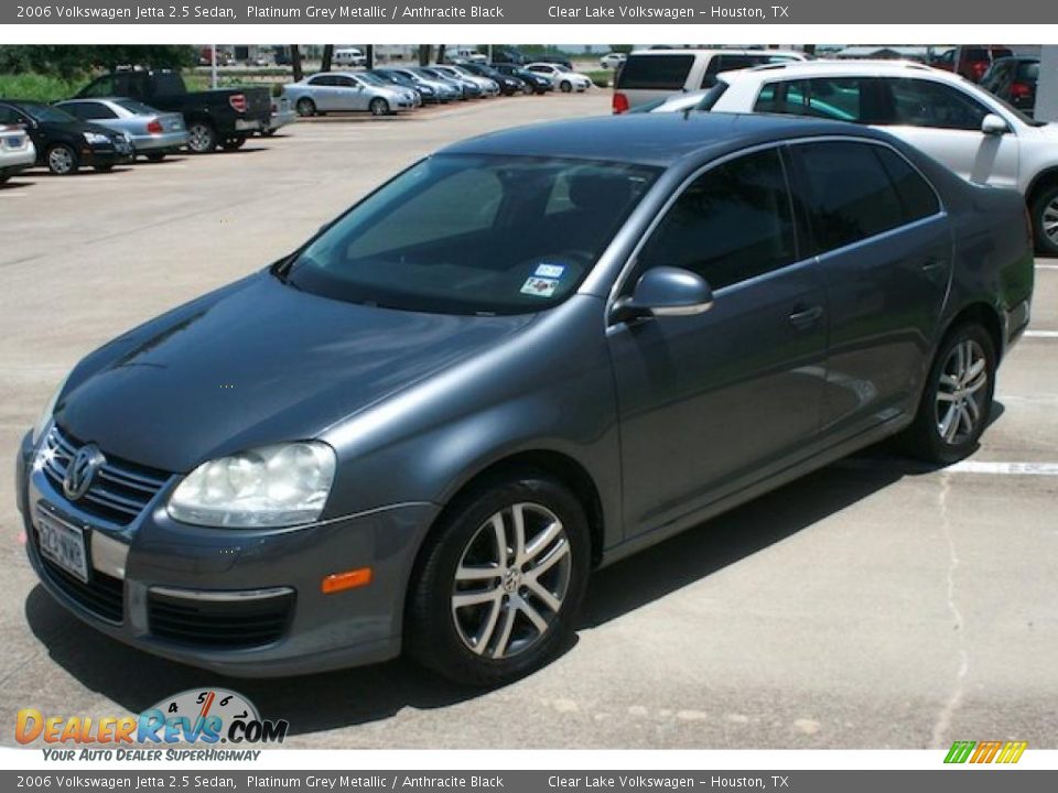 2006 Volkswagen Jetta 2.5 Sedan Platinum Grey Metallic / Anthracite Black Photo #3