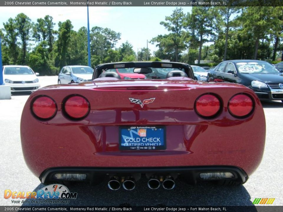 2006 Chevrolet Corvette Convertible Monterey Red Metallic / Ebony Black Photo #4