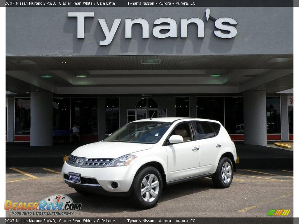 2007 Nissan Murano S AWD Glacier Pearl White / Cafe Latte Photo #1