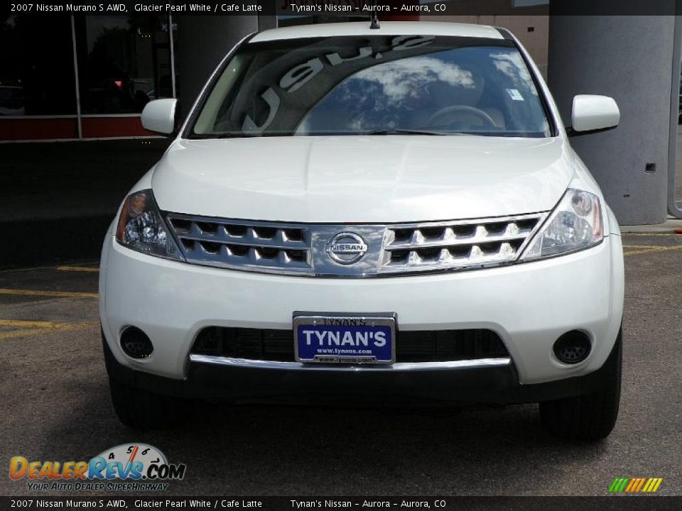 2007 Nissan Murano S AWD Glacier Pearl White / Cafe Latte Photo #2