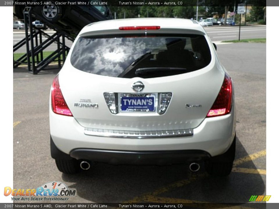 2007 Nissan Murano S AWD Glacier Pearl White / Cafe Latte Photo #5