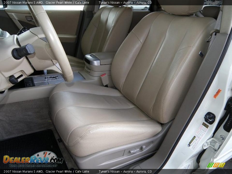 2007 Nissan Murano S AWD Glacier Pearl White / Cafe Latte Photo #7