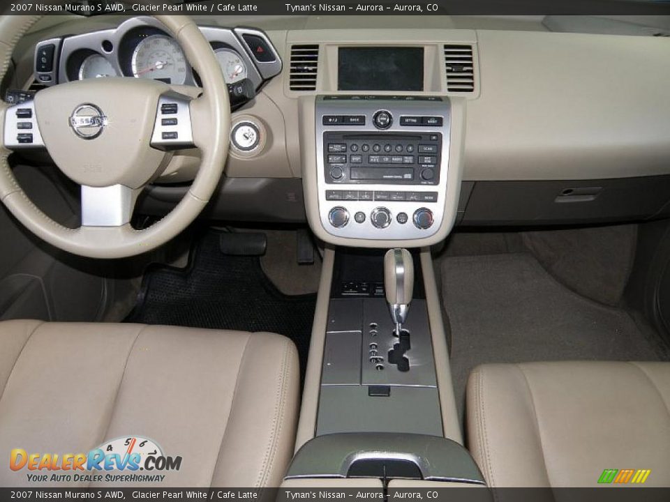 2007 Nissan Murano S AWD Glacier Pearl White / Cafe Latte Photo #9