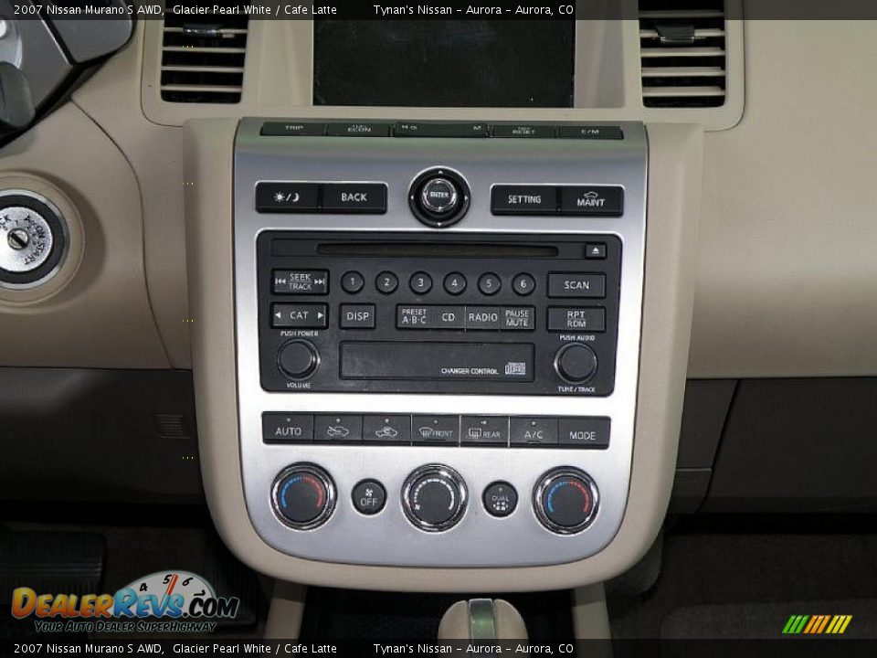 2007 Nissan Murano S AWD Glacier Pearl White / Cafe Latte Photo #10