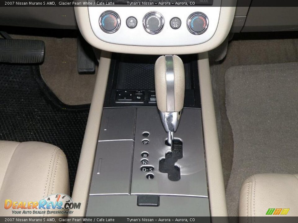 2007 Nissan Murano S AWD Glacier Pearl White / Cafe Latte Photo #12