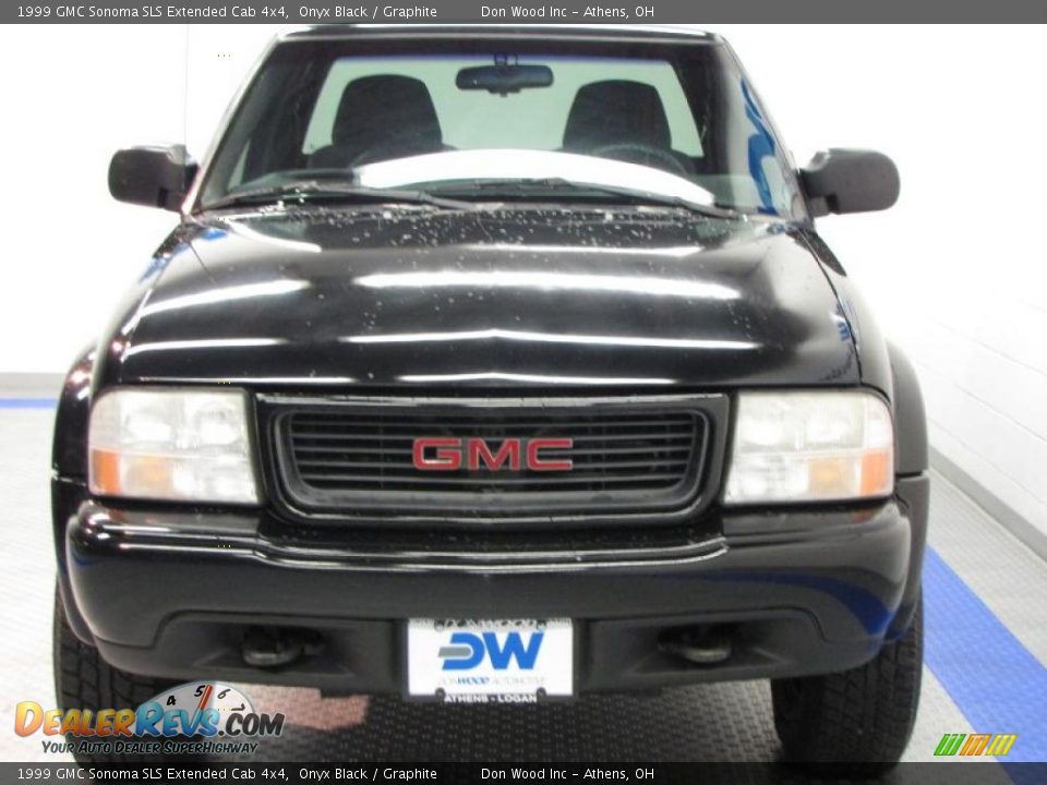 1999 GMC Sonoma SLS Extended Cab 4x4 Onyx Black / Graphite Photo #7