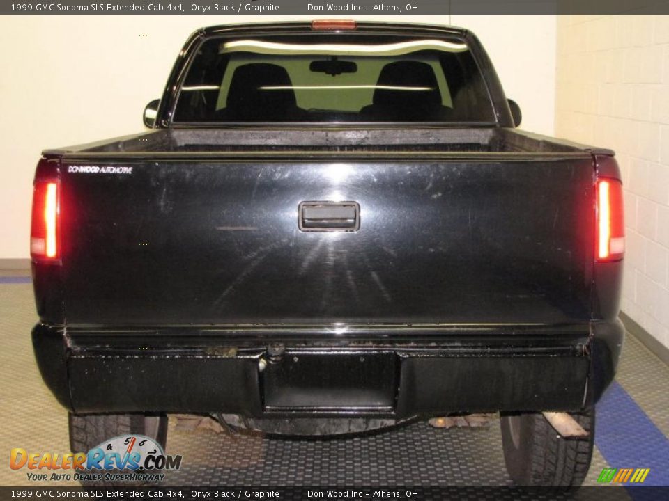 1999 GMC Sonoma SLS Extended Cab 4x4 Onyx Black / Graphite Photo #8