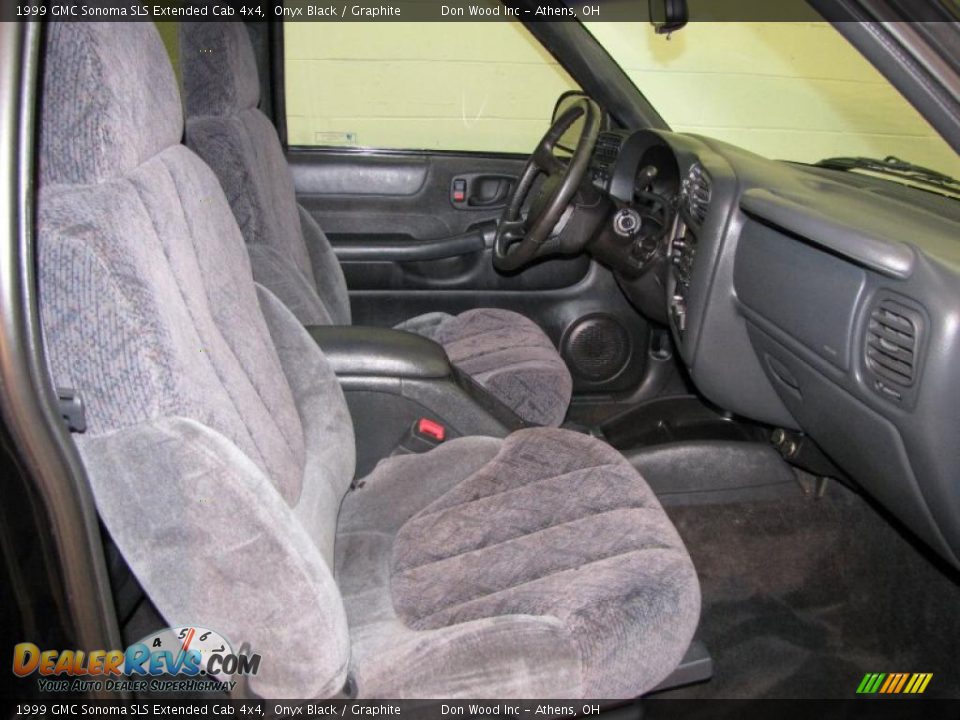 1999 GMC Sonoma SLS Extended Cab 4x4 Onyx Black / Graphite Photo #11
