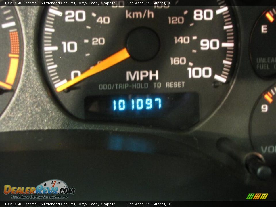 1999 GMC Sonoma SLS Extended Cab 4x4 Onyx Black / Graphite Photo #15
