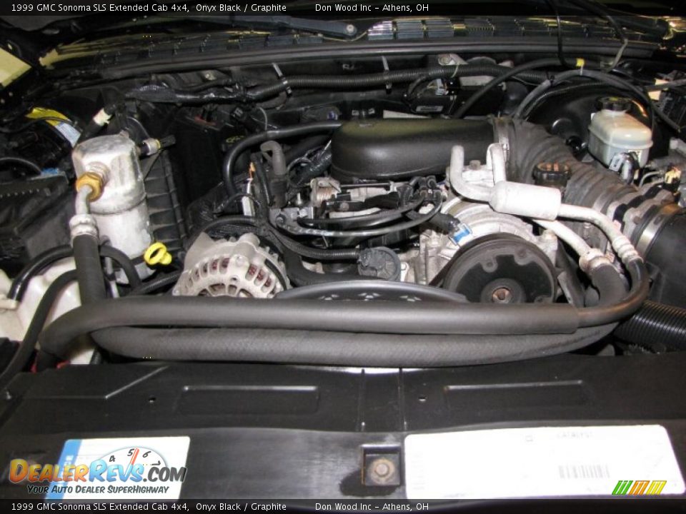 1999 GMC Sonoma SLS Extended Cab 4x4 Onyx Black / Graphite Photo #23