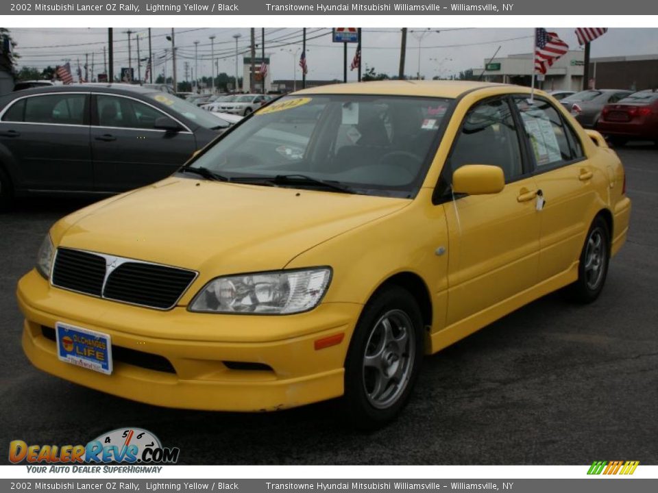 2002 Mitsubishi Lancer OZ Rally Lightning Yellow / Black Photo #1