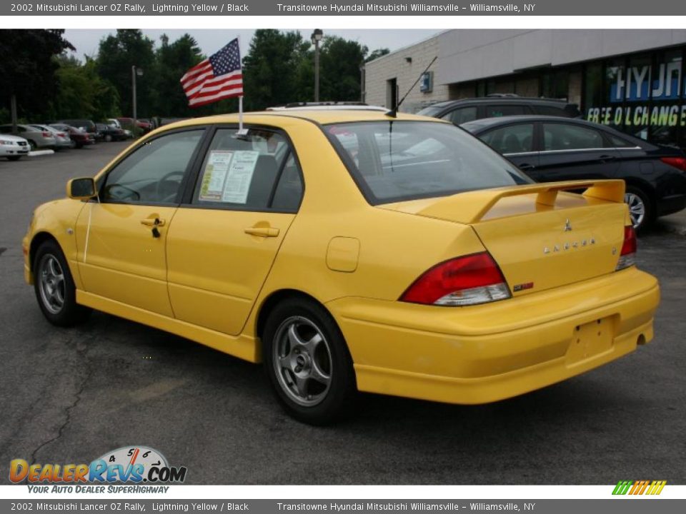 2002 Mitsubishi Lancer OZ Rally Lightning Yellow / Black Photo #2