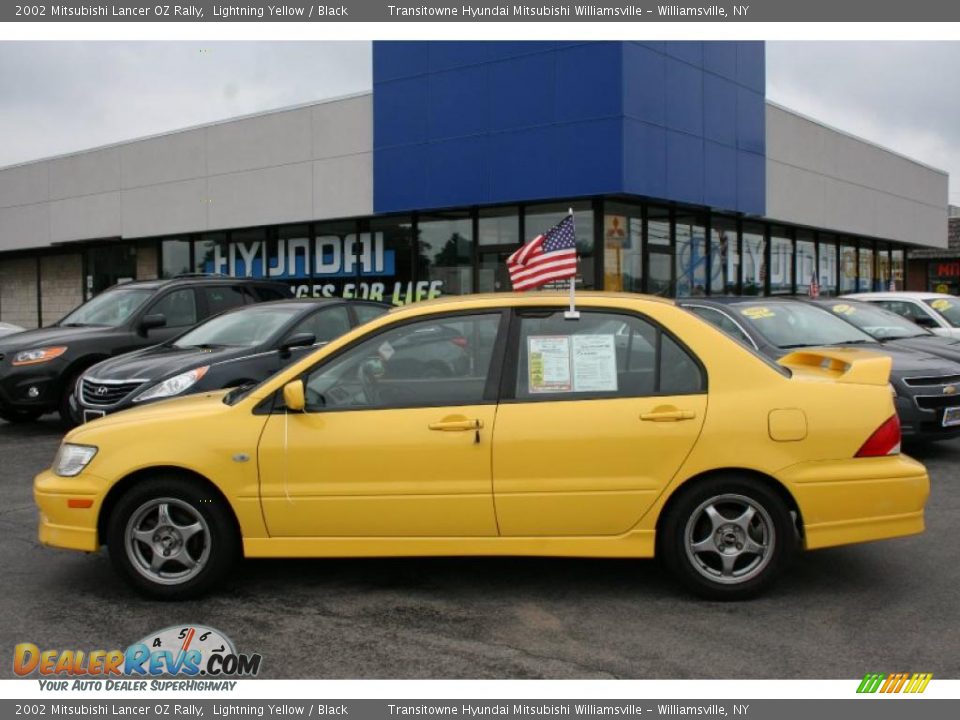 2002 Mitsubishi Lancer OZ Rally Lightning Yellow / Black Photo #4