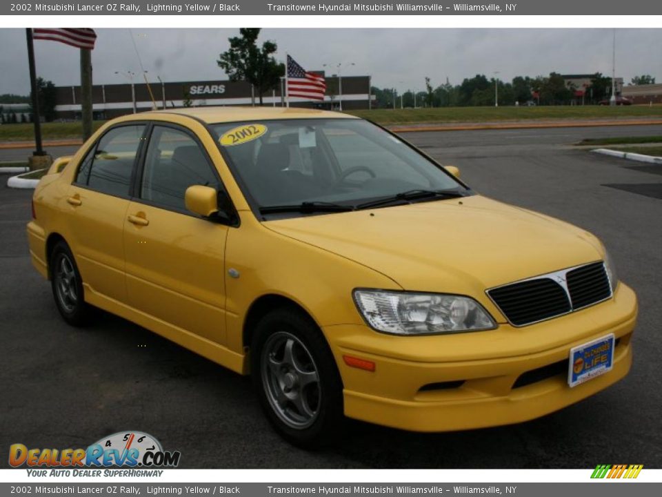 2002 Mitsubishi Lancer OZ Rally Lightning Yellow / Black Photo #13
