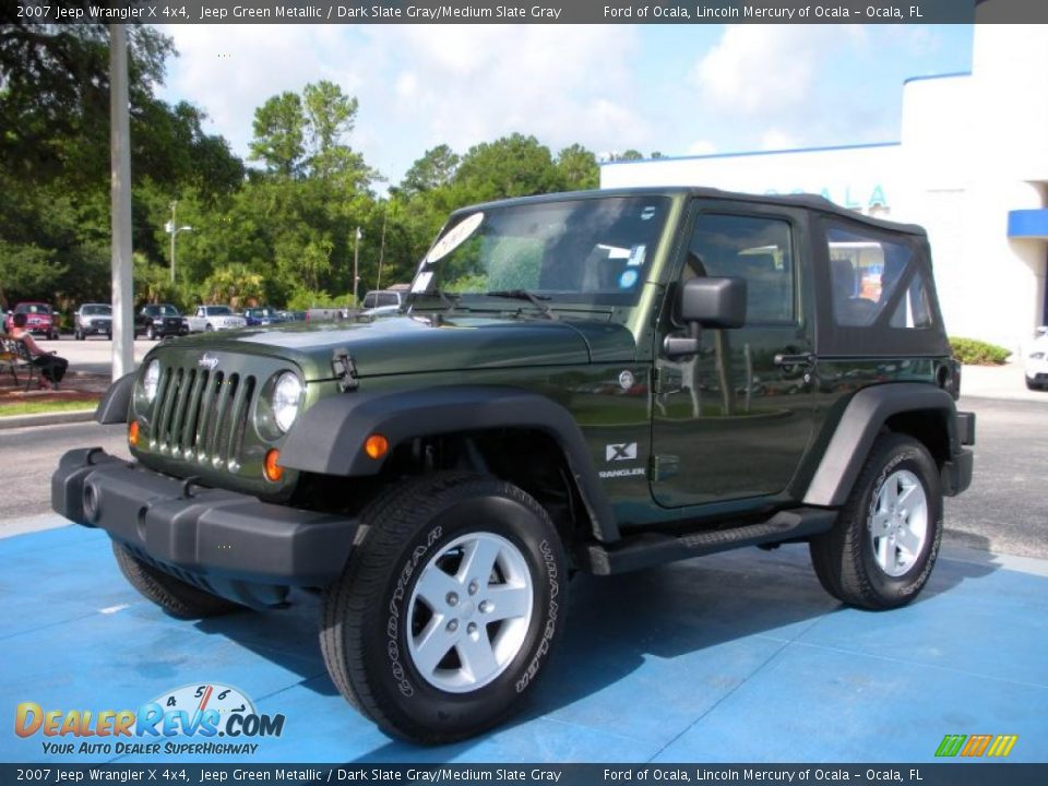2007 Jeep Wrangler X 4x4 Jeep Green Metallic / Dark Slate Gray/Medium Slate Gray Photo #1