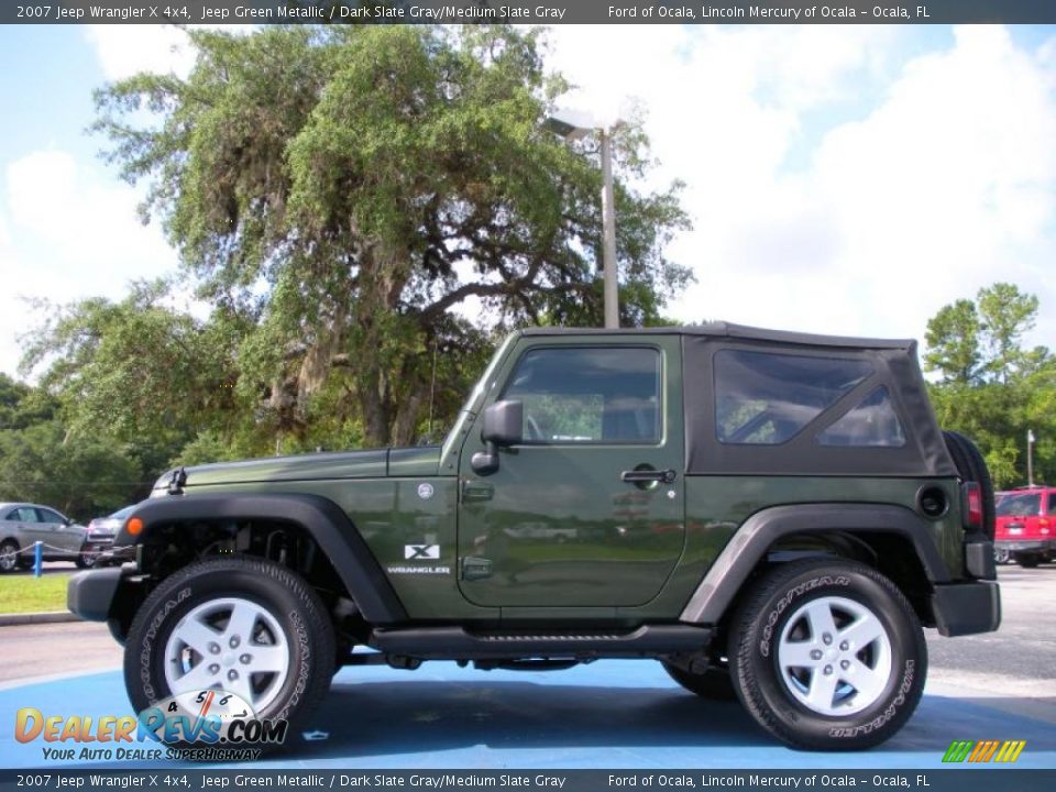 2007 Jeep Wrangler X 4x4 Jeep Green Metallic / Dark Slate Gray/Medium Slate Gray Photo #2