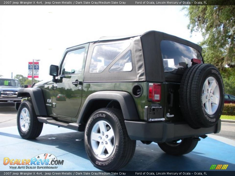 2007 Jeep Wrangler X 4x4 Jeep Green Metallic / Dark Slate Gray/Medium Slate Gray Photo #3